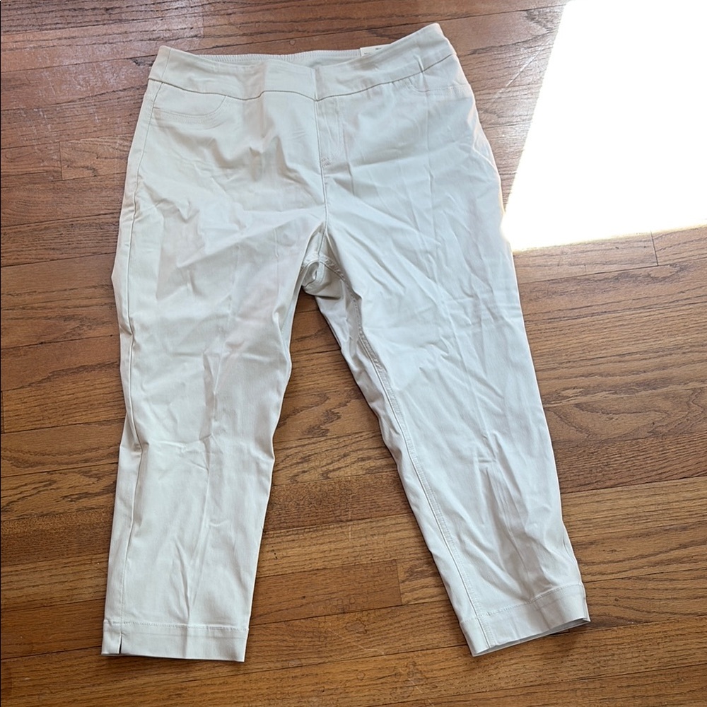 Soft Surroundings Cream Jeggings Ankle-Length Lightweight